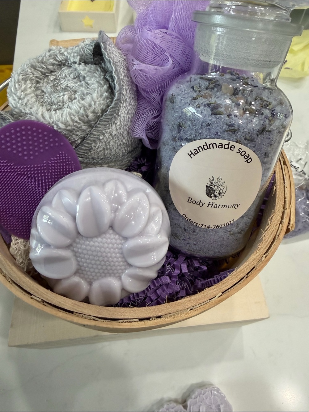 Handmade Lavender Bath & Body Gift Set - Purple